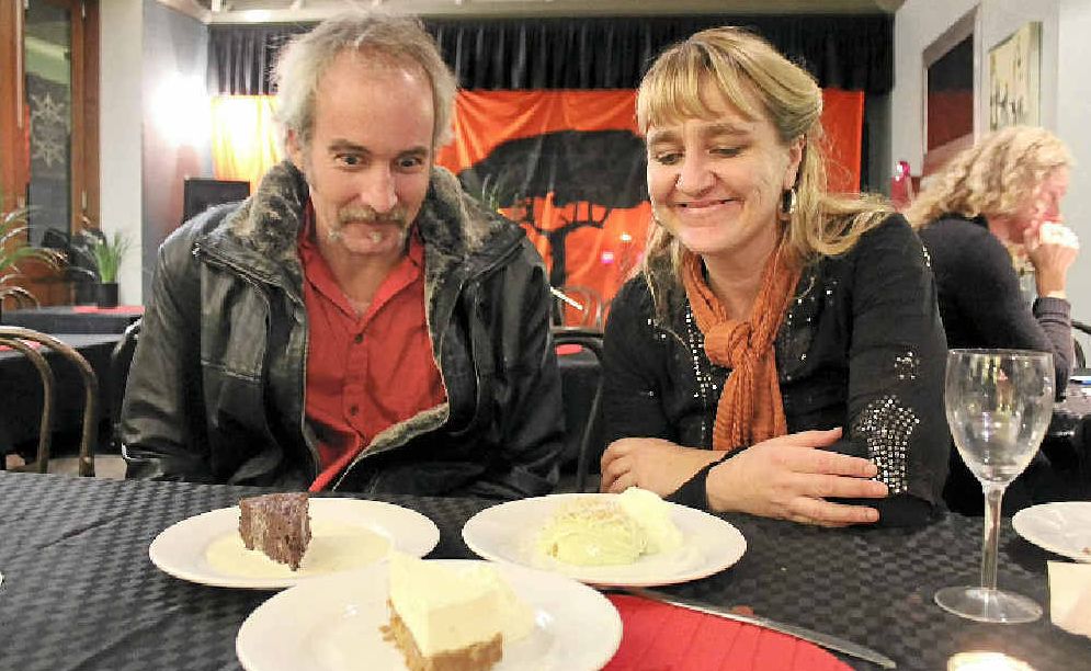 HUNGRY EYES: Andy Parks and Liina Flynn contemplate dessert at the Winsome Café Restaurant. HUNGRY EYES: Andy Parks and Liina Flynn contemplate dessert at the Winsome Café Restaurant.